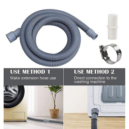 1m Washing Machine Dishwasher Drain Waste Hose Waste Water Outlet Expel Soft Tube Stretchable