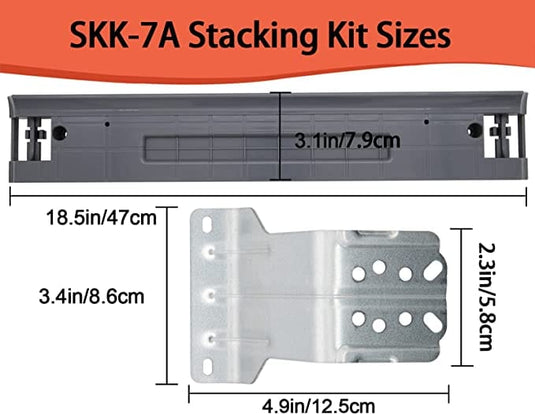 Washers and Dryers Stacking Kit for Front Load Replaces Part SKK7A SKK8K SKK8K SK5AXAA SK5A,27 Inch