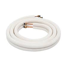 Air Condition Copper Coil Pipe Insulated White 20Mtr