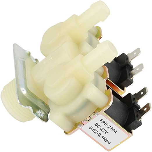 Load image into Gallery viewer, DN20 G3/4 DC 12V Dual Head Water Inlet Solenoid Valve for Washing Machine Normally Closed
