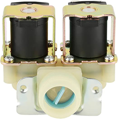 DN20 G3/4 DC 12V Dual Head Water Inlet Solenoid Valve for Washing Machine Normally Closed