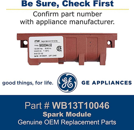 GE Gas Ranges WB13T10046 Genuine OEM Spark Module