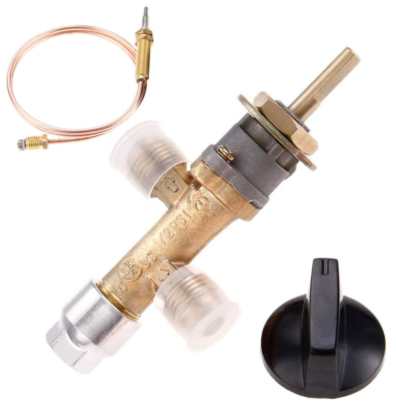 Load image into Gallery viewer, Low Pressure LPG Propane Gas Fireplace Fire Pit Flame Failure Safety Control Valve Kit with Thermocouple &amp; Knob Switch 3:8 Flare Inlet &amp; Outlet Fire Pit Replacement Part for Gas Grill Heater Fire Pit Price Shop in Dubai UAE. faj.ae
