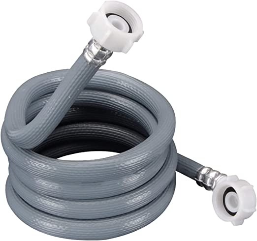 Load image into Gallery viewer, Puri Pro Universal Automatic Drum Cold Water Pipe Flexible 90 Degree Bend Inlet Washing Machine:Dishwasher Tube Hose Explosion-Proof 6-Point Extension Hose with 3:4 inch Connection, Grey, 150cm, 1.5M Price Shop in Dubai UAE. faj.ae
