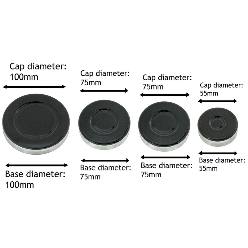 Load image into Gallery viewer, SPARES2GO (Non Universal) Gas Cooker Burner Crown and Flame Cap Kit for Ariston Hob Oven Cookers
