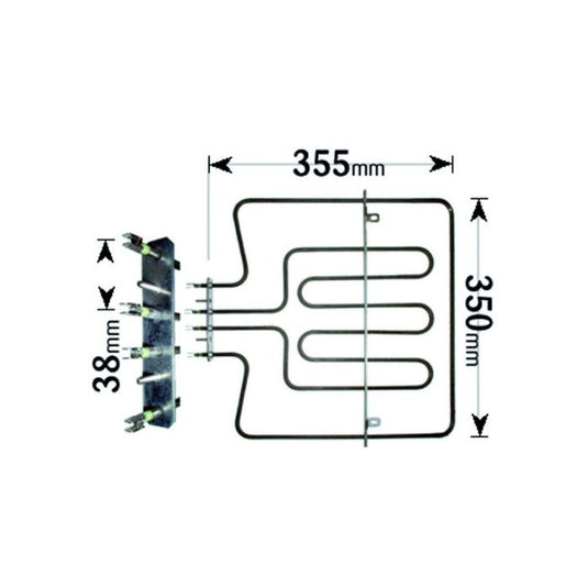 Tricity Zanussi Cooker Grill Element 1000 - 2000W