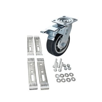 swivel plate-mount caster with brake kit W-6PSB-KIT 6″