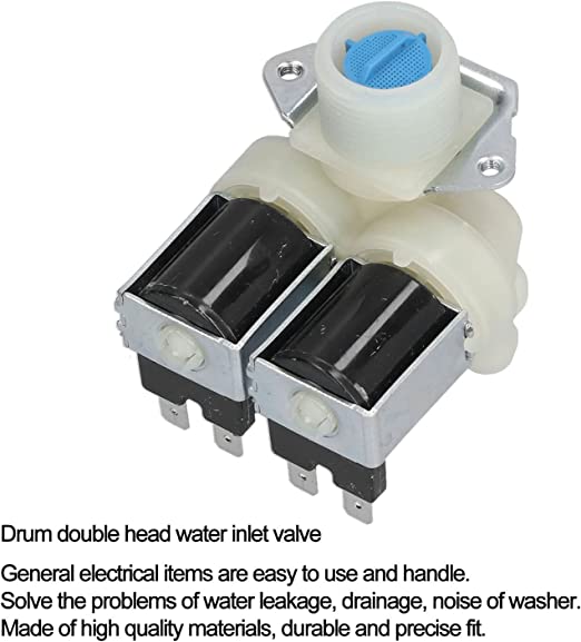 Water Inlet Solenoid Valve, Replacement Water Inlet Valve Universal for Automatic Washing Machines