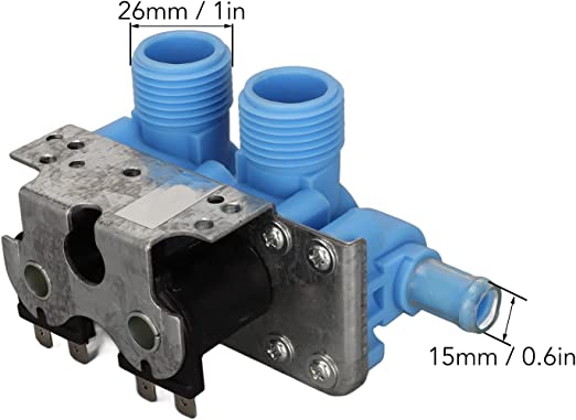 Load image into Gallery viewer, Water Inlet Valve PP Double Head Water Valve Washer Inlet Valve
