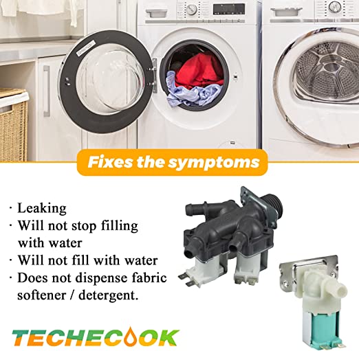 commercial washing machine and its valves