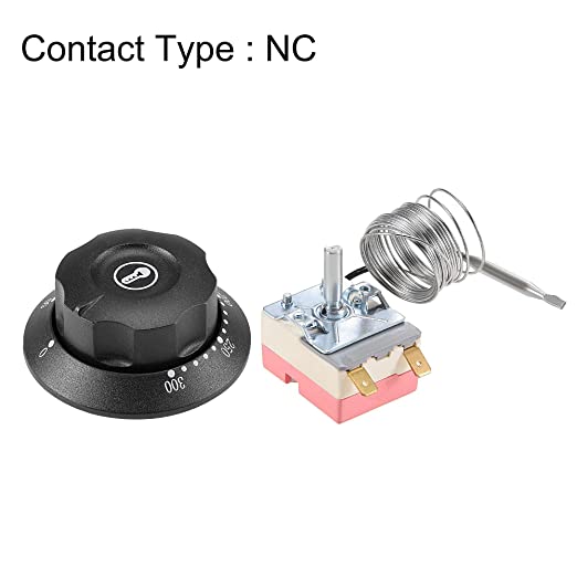 Oven Thermostat Uxcell NC 250V 16A 50-300C Temperature Control Switch